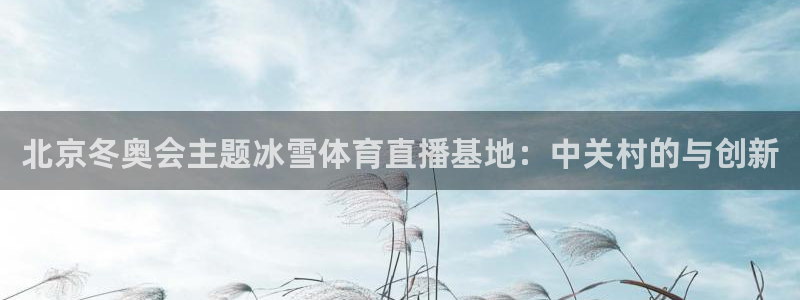极速直播nba直播：北京冬奥会主题冰雪体育直播基地：中关村的与创新